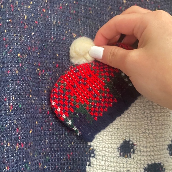 “Ugly” Festive Chunky Knit Sweater Adorable Puppy - Picture 3 of 11